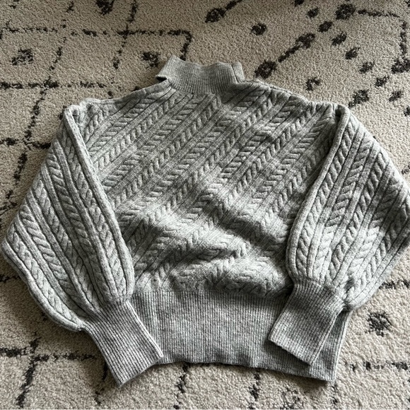 XXS Express Cable Knit Mock-neck Sweater - Picture 2 of 2
